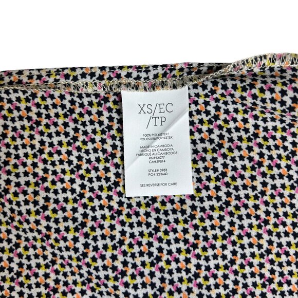 Cabi Ruffle V-Neck Pull Over Women's Tank Top Stars Patterned - Size Extra Small - Picture 4 of 6